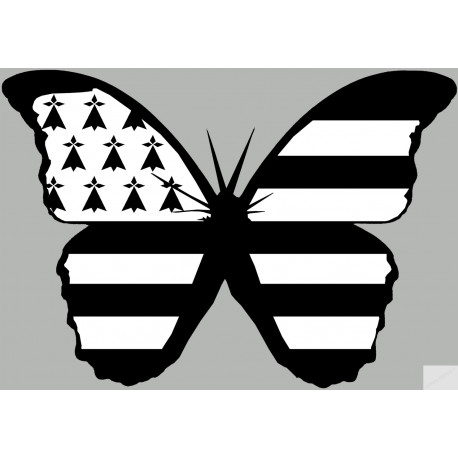 Effet papillon Breton (10x7cm) - Autocollant(sticker)