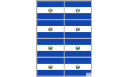 Drapeau Salvador (8 fois 9.5x6.3cm) - Autocollant(sticker)