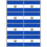 Drapeau Salvador (8 fois 9.5x6.3cm) - Sticker/autocollant