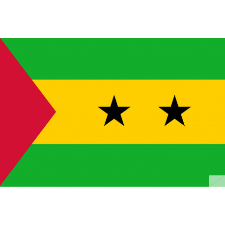 Drapeau Sao Tomé-et-Principe (19.5x13cm) - Autocollant(sticker)