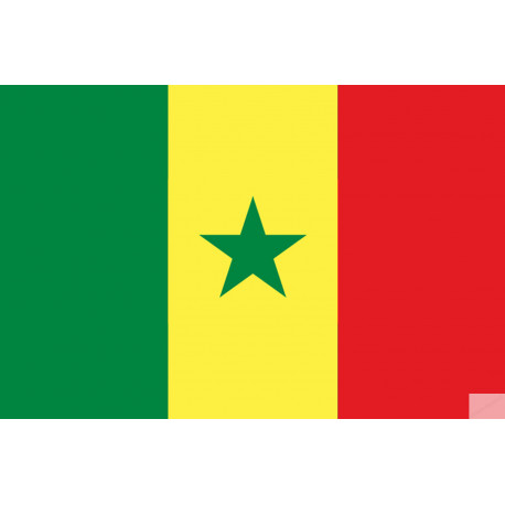 Drapeau Sénégal (19.5x13cm) - Autocollant(sticker)