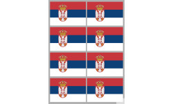 Drapeau Serbie (8 fois 9.5x6.3cm) - Autocollant(sticker)