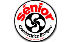 Conductrice Sénior Basque noir (15x15cm) - Autocollant(sticker)