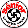 Conductrice Sénior Basque noir (15x15cm) - Autocollant(sticker)