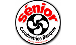 Conductrice Sénior Basque noir (10x10cm) - Autocollant(sticker)