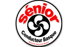 Conducteur Sénior Basque noir (15x15cm) - Autocollant(sticker)