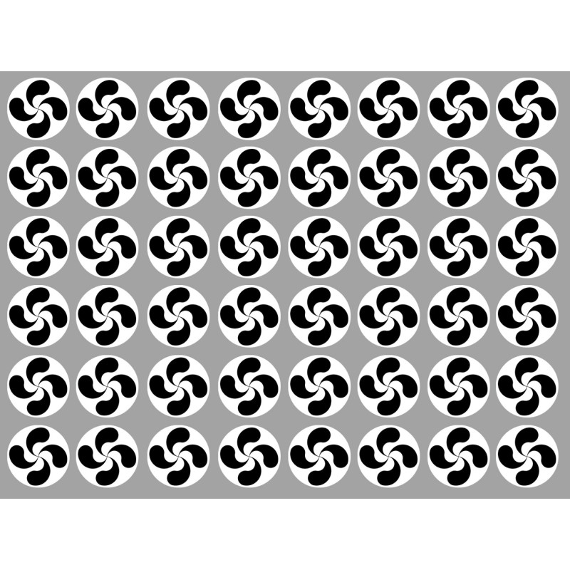Croix Basque ou Lauburu série (48 stickers de 2cm) - Sticker/autocoll