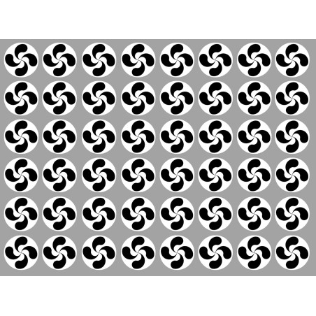 Croix Basque ou Lauburu série (48 stickers de 2cm) - Sticker/autocoll