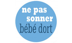 bébé dort garçon ne pas sonner  - 10cm - Autocollant(sticker)