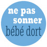 bébé dort garçon ne pas sonner  - 10cm - Autocollant(sticker)