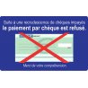 Paiement par Chèques refusés - 10x6cm - Autocollant(sticker)