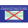 Paiement Chèques refusés - 10x6cm - Autocollant(sticker)