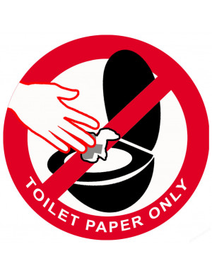 TOILET PAPER ONLY - 7cm - Autocollant(sticker)