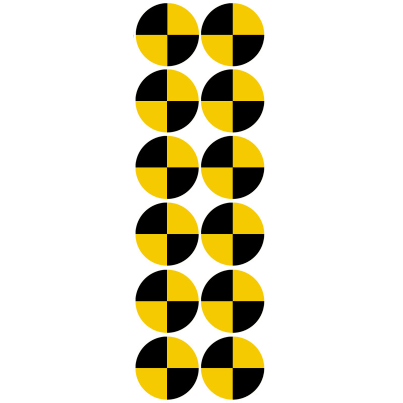 CRASH TEST - 12 stickers de 5cm - Sticker/autocollant