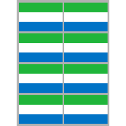 Drapeau Sierra Leone (8 stickers - 9.5 x 6.3 cm) - Sticker/autocollant