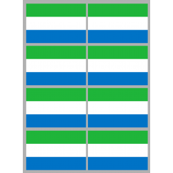 Drapeau Sierra Leone (8 stickers - 9.5 x 6.3 cm) - Autocollant(sticker)