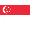 Drapeau Singapour (19.5 x 13 cm) - Autocollant(sticker)