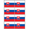 Drapeau Slovaquie (8 stickers - 9.5 x 6.3 cm) - Sticker/autocollant