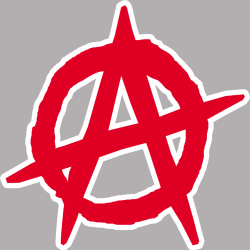 Symbole anarchie détouré (5x5cm) - Autocollant(sticker)