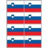 Drapeau Slovénie (8 stickers - 9.5 x 6.3 cm) - Autocollant(sticker)