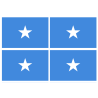 Drapeau Somalie (4 stickers - 9.5 x 6.3 cm) - Sticker/autocollant
