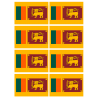 Drapeau Sri Lanka (8 stickers - 9.5 x 6.3 cm) - Autocollant(sticker)