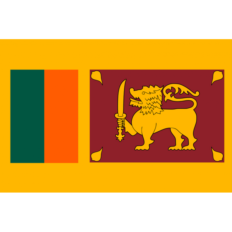 Drapeau Sri Lanka (15 x 10 cm) - Autocollant(sticker)