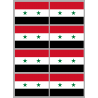 Drapeau Syrie (8 stickers - 9.5 x 6.3 cm) - Autocollant(sticker)