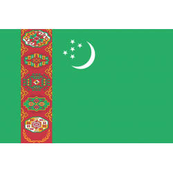 Drapeau Turkménistan (15 x 10 cm) - Autocollant(sticker)
