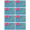 Drapeau Tuvalu (8 stickers - 9.5 x 6.3 cm) - Autocollant(sticker)