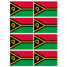 Drapeau Vanuatu (8 stickers - 9.5 x 6.3 cm) - Autocollant(sticker)