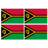 Drapeau Vanuatu (4 stickers - 9.5 x 6.3 cm) - Autocollant(sticker)