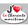 j'aime la Charente-maritime (15x11cm) - Autocollant(sticker)