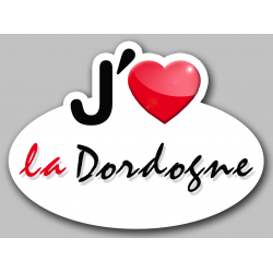 j'aime la Dordogne (15x11cm) - Autocollant(sticker)