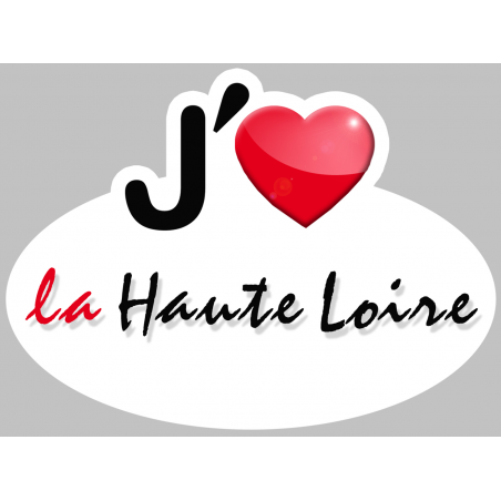 j'aime la Haute-Loire (15x11cm) - Autocollant(sticker)