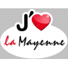 j'aime la Mayenne (15x11cm) - Autocollant(sticker)