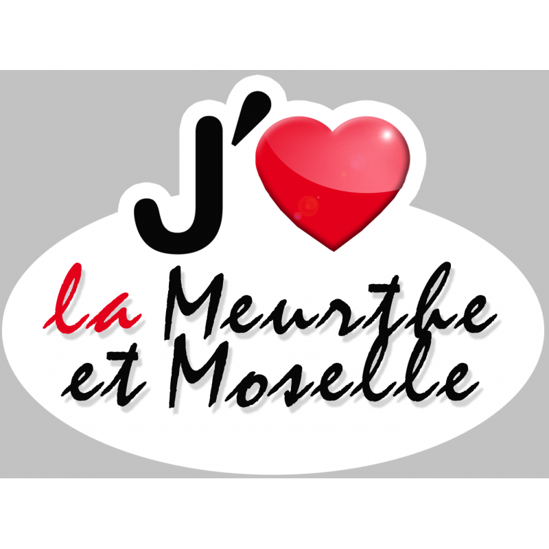 j'aime la Meurthe-et-Moselle (15x11cm) - Autocollant(sticker)