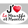 j'aime la Meurthe-et-Moselle (15x11cm) - Autocollant(sticker)