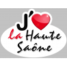 j'aime la Haute-Saône (15x11cm) - Autocollant(sticker)