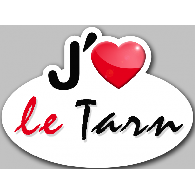 j'aime le Tarn (15x11cm) - Autocollant(sticker)