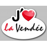 j'aime la Vendée (15x11cm) - Autocollant(sticker)