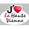 j'aime la Haute-Vienne (15x11cm) - Autocollant(sticker)