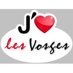 j'aime les Vosges (15x11cm) - Autocollant(sticker)