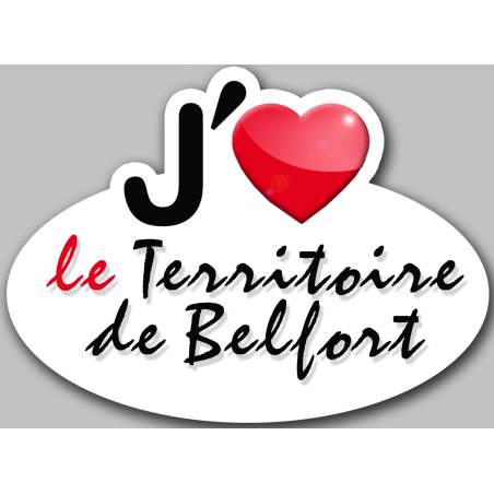 j'aime le Territoire de Belfort (15x11cm) - Autocollant(sticker)