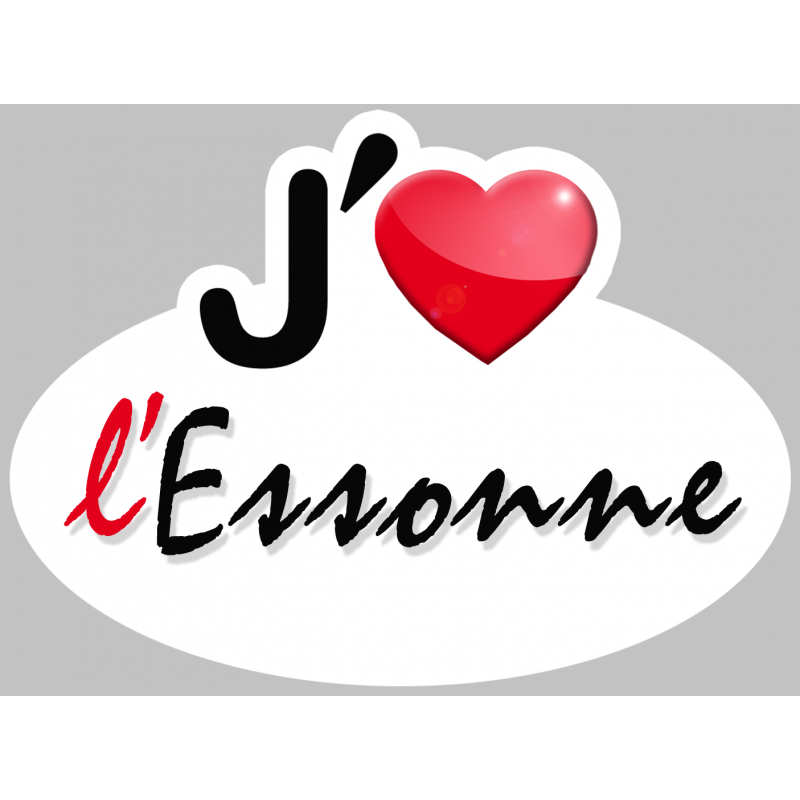 j'aime l'Essonne (15x11cm) - Autocollant(sticker)