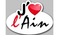 j'aime l'Aine (5x3.7cm) - Autocollant(sticker)