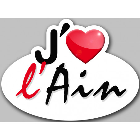 j'aime l'Aine (5x3.7cm) - Autocollant(sticker)