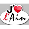 j'aime l'Aine (5x3.7cm) - Autocollant(sticker)