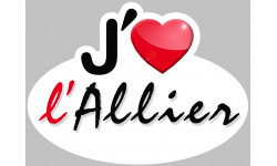 j'aime l'Allier (5x3.7cm) - Autocollant(sticker)