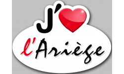 j'aime l'Ariège (5x3.7cm) - Autocollant(sticker)